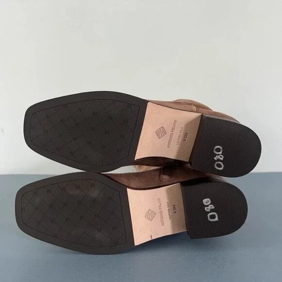 Antonio Melani Rilee Brown Suede Over The Knee Tall Dress Boots - Picture 10 of 11